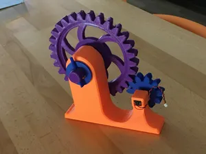 A large clockwork toy which uses pins like ancient greek machines! Can be printed without support. Fits an N20 gearmotor. Permission to print and sell if you spare a fraction for a poor 3d engineer!