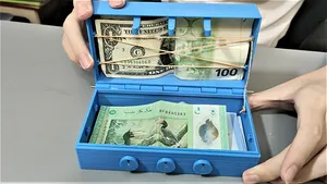Mini Safe Cash Box with 3 Combination Lock and Hinge Print