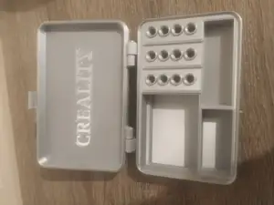 Nozzle/screw/nuts box (with prusa ,creality logo inside)