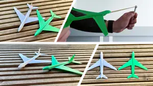 Airbus A380 slingshot glider (Only need one elastic band!)