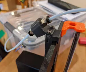 Angled double PC4-M10 adapter for MK3S frame for reverse bowden setup