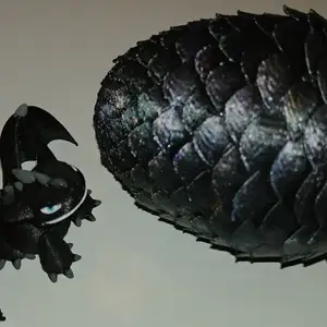 Dragon Egg & Dragon - Articulated