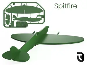 Spitfire kit card - Famous Planes