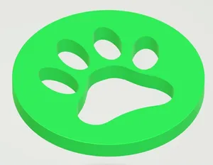Euro dog's paw coin