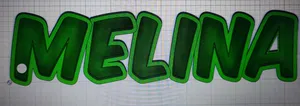 LED Name / Namenslampe / Melina / Buchstabenhöhe ca. 14,3 cm