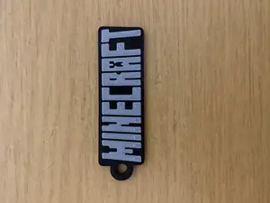Minecraft keychain logo
