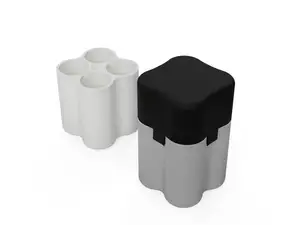 Slim 18650 Box for 4 batteries with magnet closure