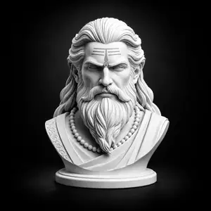 Wise Sage Bust STL | Spiritual Guru Statue | Mythological Master Sculpture