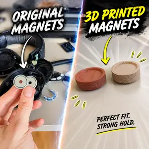 Logitech Headset Speaker Magnet – Reuse Holder (Wood + Clean Version)