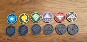 Arkham Horror TriColor Action Tokens