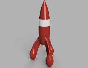 3D Printable Tintin Rocket with Homemade Sugar Rocket Propulsion