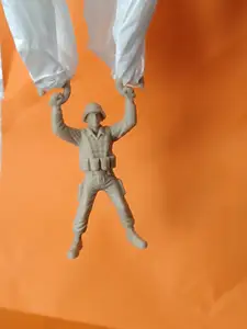 Paratrooper Soldier Parachute Toy Recycled Plastic Bag Outdoor