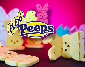 Flexi Easter Peeps - Articulated Peep Bunny and Chick