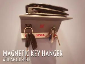 Magnetic Key Hanger with Small Shelf