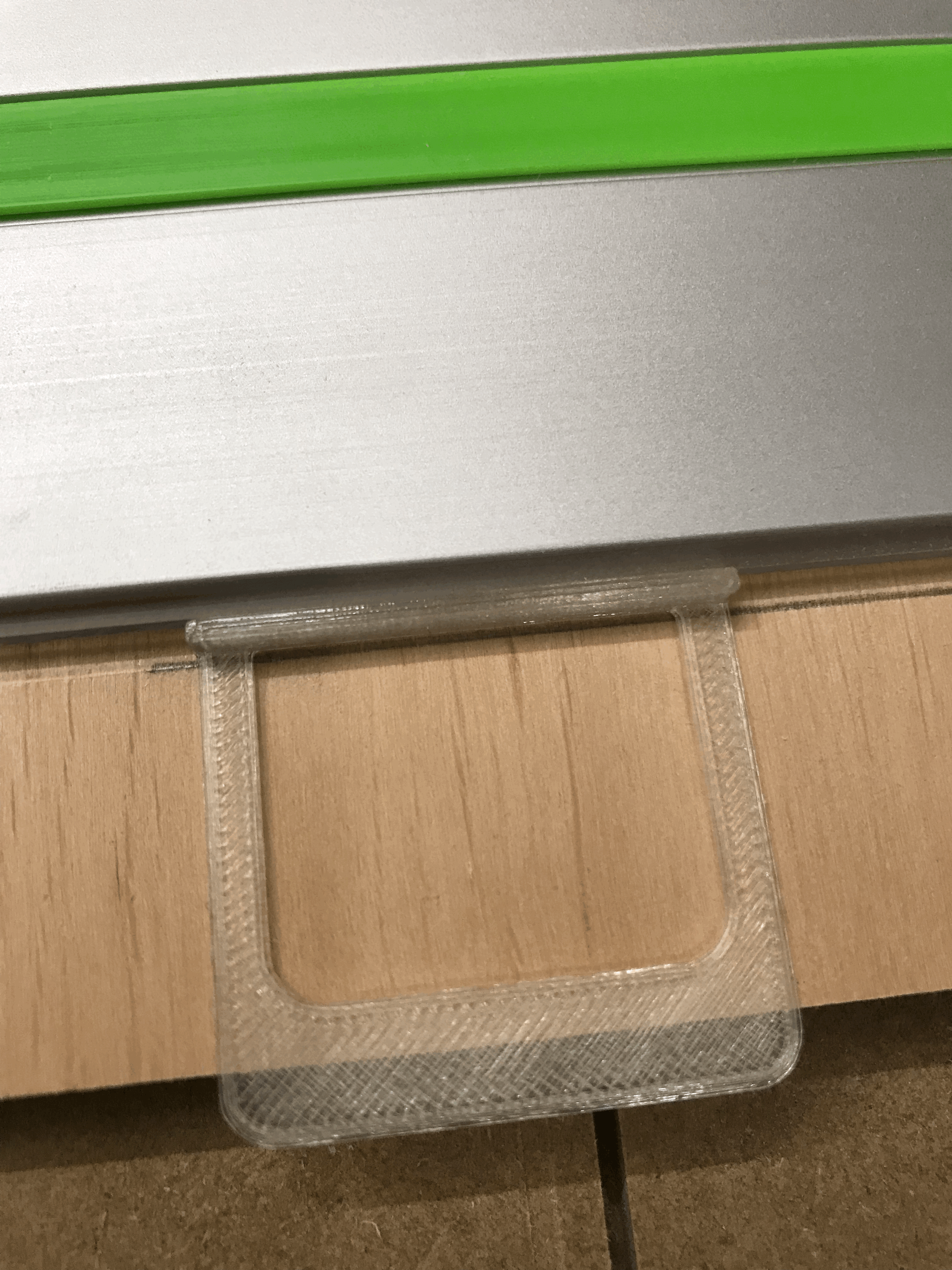 Track saw jig for waste side cuts