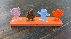 Display stand for KAWS Monster Cereals figures with 47x10x3mm bases