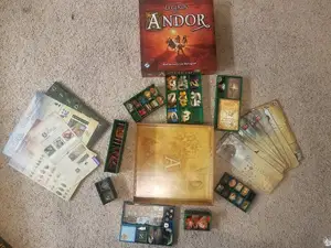Legends of Andor game box organizer, includes expansion