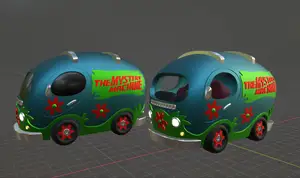 Minivan Bus "Mystery Machine 3000" Toy Car