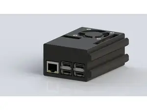 Ender 3 Raspberry Pi 3 mount 2 rails - LM2596 remix