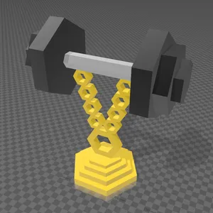 Gym Hexa Dumbbell Victory V Trophy
