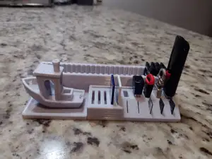 USB, SD, and Micro SD Card Organizer Holder Rack with Benchy, Remix