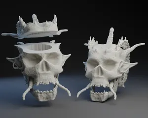 Goblin King Skull Dice Box.