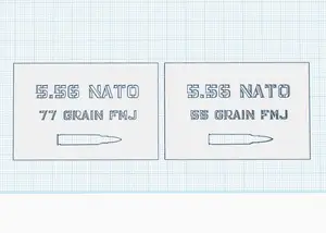 5.56 NATO/.223 Rem Ammo Can Label Stencils (55gr/77gr)