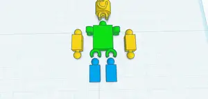 Articulated roblox figure with dummy 13 hands
