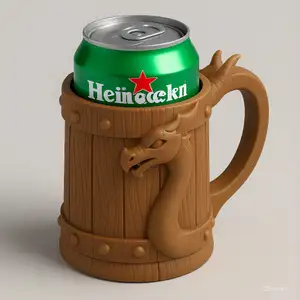 wooden beer mug tankard Can Holders portalatas cerveza vikingo