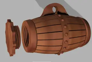 Wooden Barrel for Dogs with screw cap