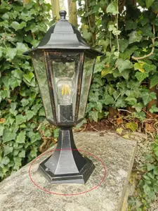 Garden Lamp Socket Adapter for Gate Post Assembly