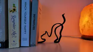 Lightweight minimalist cat bookend