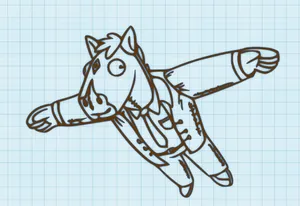 BOJACK HORSEMAN PLUSHIE WALL ART