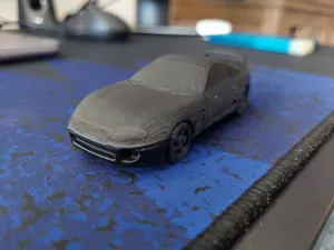 Toyota Supra with print in place moving wheels