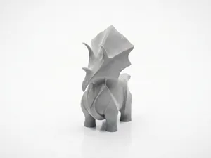 Abstract Dinosaur Figurine Animal Sculpture 3D Printable