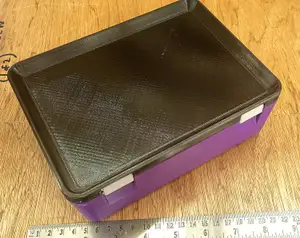 8 x 6" hobby / component box with removable tray (multiple configurations) and latching hinged lid - non-spill design