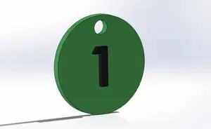 Keychains numbers 1 to 10