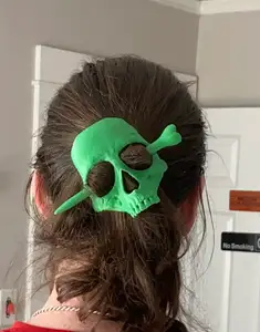 Human Skull Hair Pin