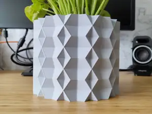 Geo Diamond Form - Pot and Planter for your house plants - Vase mode print