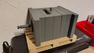 Model of injection molding tool - mold with a case inside - money bank