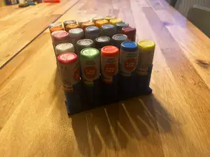 Wall mounted paintrack adjusted for AK interactive bottles
