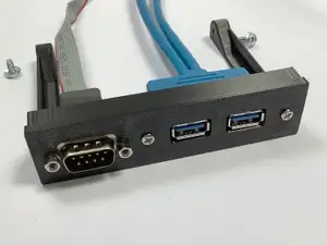 PC Case DB9 serial port and dual USB3 3.5" front panel adapter