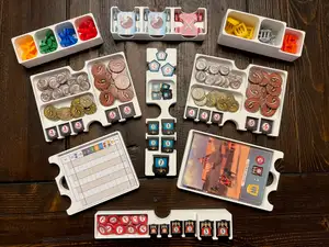 7 Wonders (Second Edition) Insert / Organizer - Fits Edifice, Leaders, Cities, and Armada in Base Box
