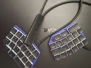 Split Keyboard with hand wired hot swap socket seats