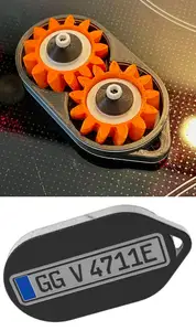 Gear Spinner Keychain with your licence plate number