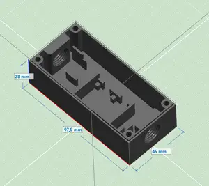 Shelly 1 PM mini Gen3 Case with different Cable glands and place for RC Snubber