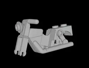Lego Compatible (4480c01.dat) Bike 2 Wheel Motorcycle Frame 3 x 6 x 3 (Complete)