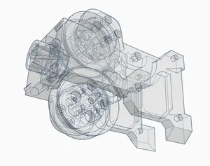 FDL-GONK Flywheel Cage and Wheels for Kelly Industries 2207 "Plus" Brushless Motors