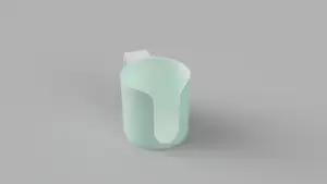 Cupholder with screw-on clamp - modular