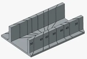 Miter box - saw guide - angle cutting jig